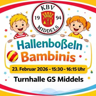 ⚫ 🔴  Boßelkugel schnappen und los geht’s!

Spiel, Bewegung und ganz viel Spaß beim Hallenboßeln für unsere Bambinis.

💛 Wir freuen uns auf euch!

#hallenboßeln #bambinis #kbvmiddels #kindersport
#vereinsleben
